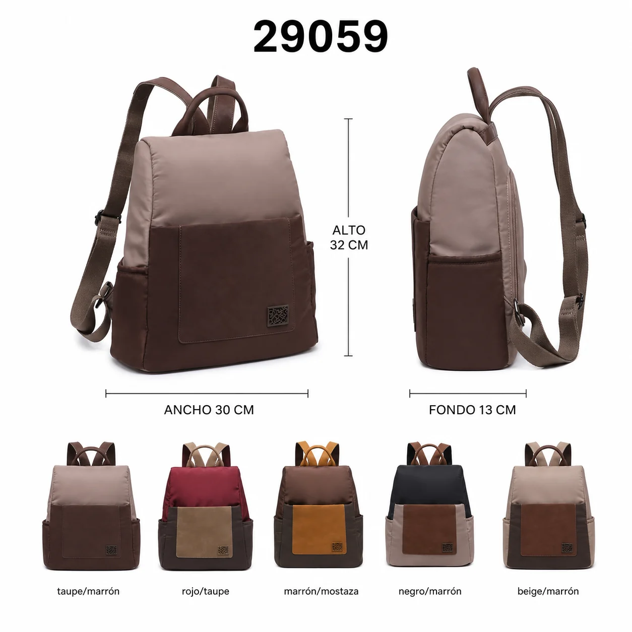 Backpack anti-theft two-tone 29059