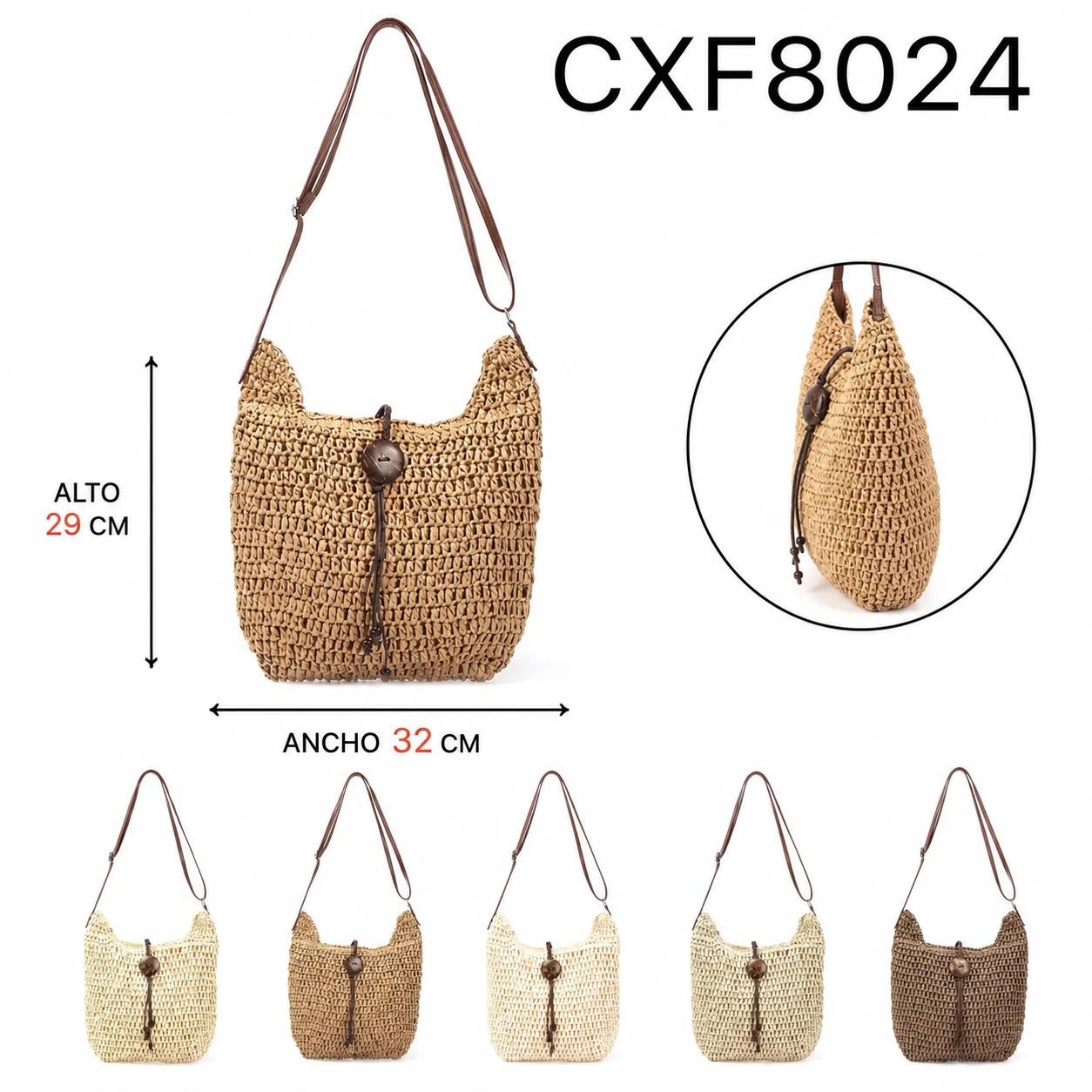 Shoulder bag raffia CXF8024