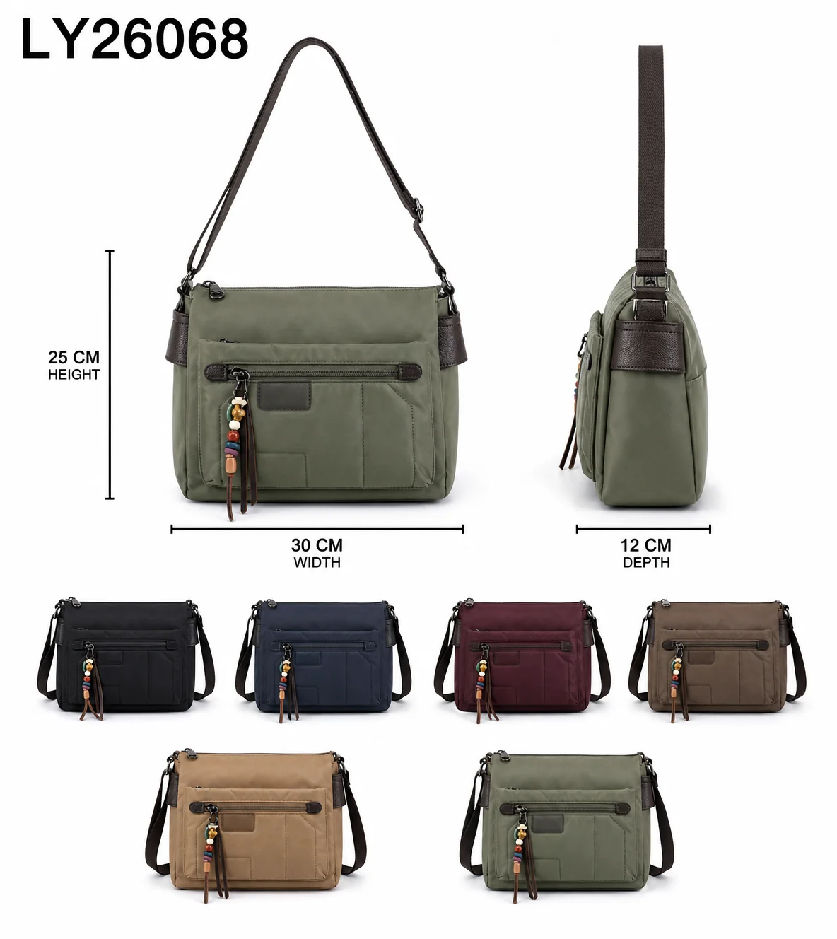 Crossbody bag multi-pocket LY26068