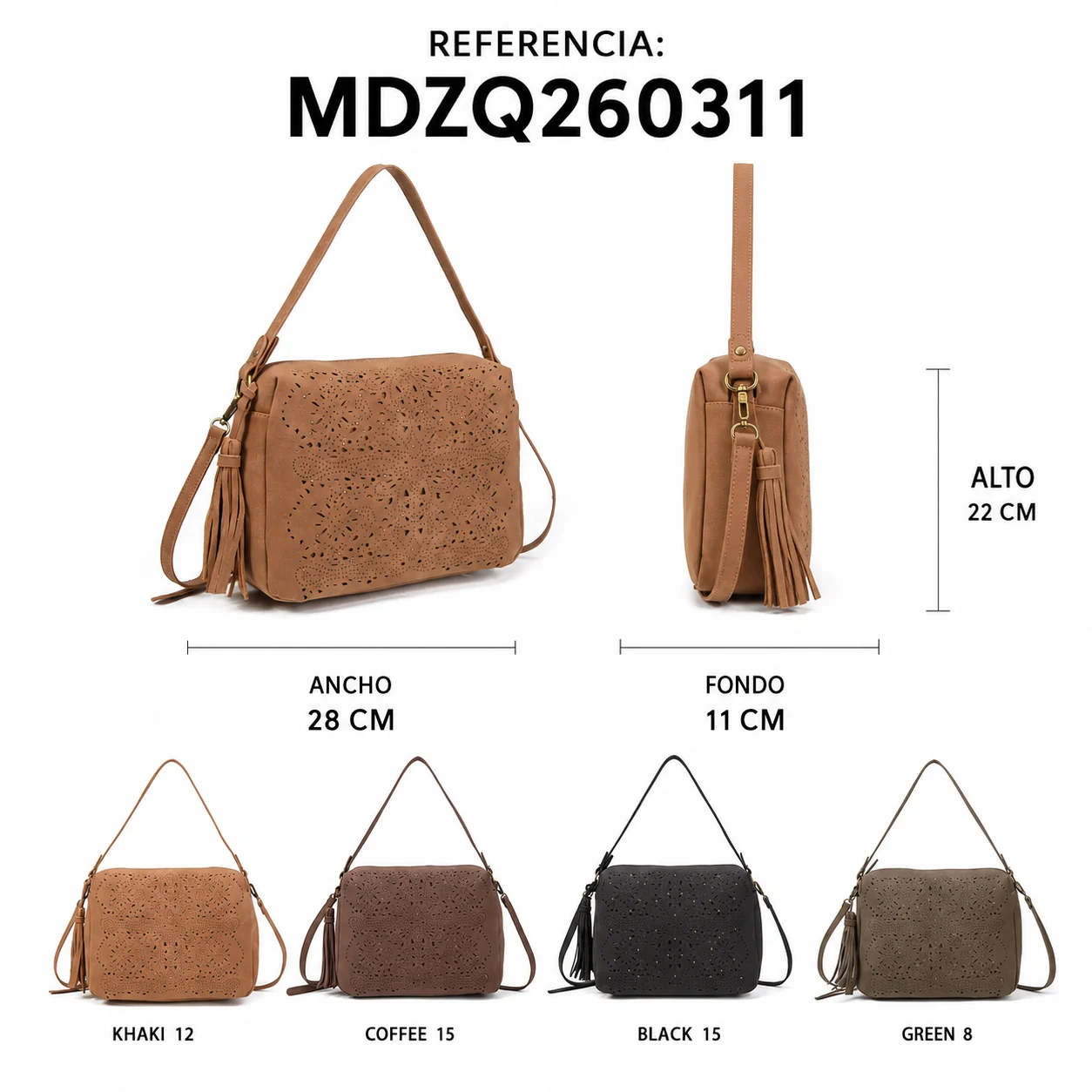 Shoulder bag perforated MDZQ260311