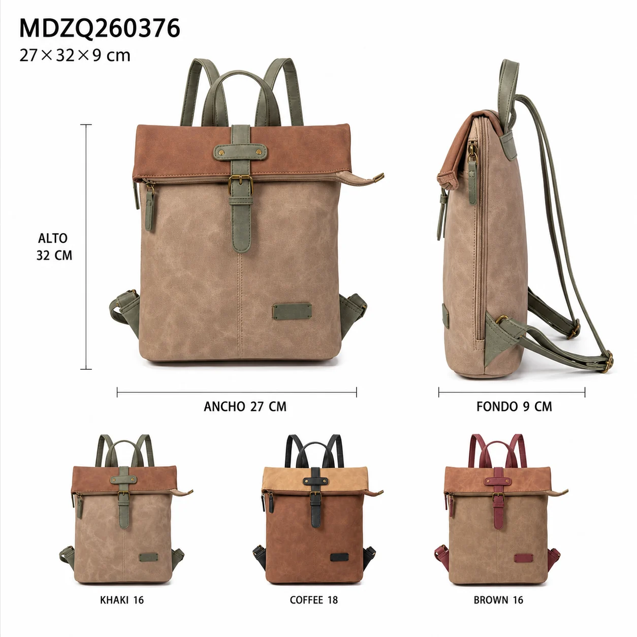 Backpack urban with flap MDZQ260376